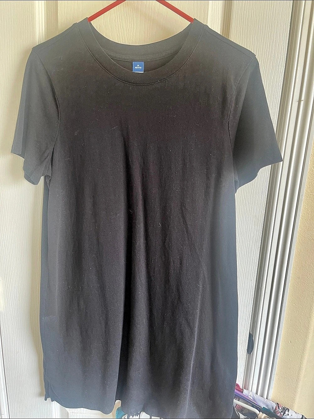 Old Navy Vintage Crew-Neck Mini T-Shirt Dress Black Medium